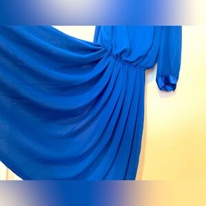 Vintage Bright Blue Cocktail Dress - Petite Size 12